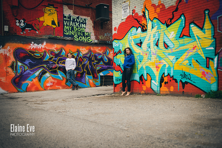 Graffiti Alley Engagement Photography