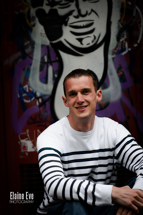 Graffiti Alley Engagement Photograph